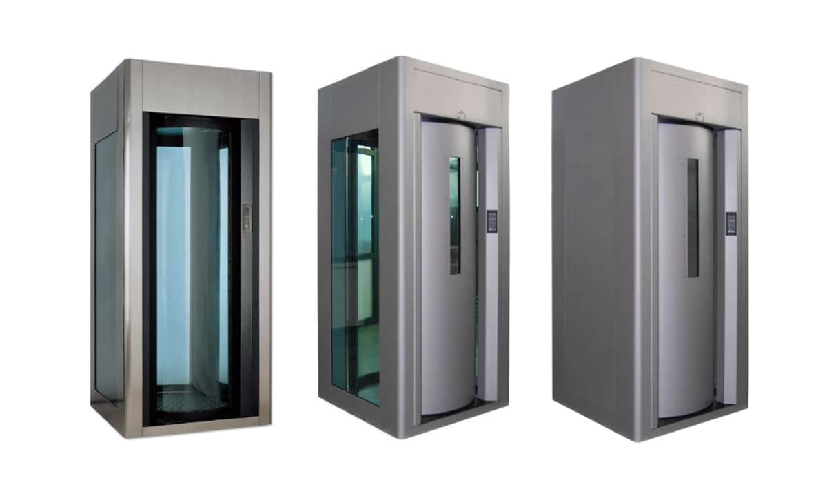 CoMETA interlocking security portals installed in a building lobby